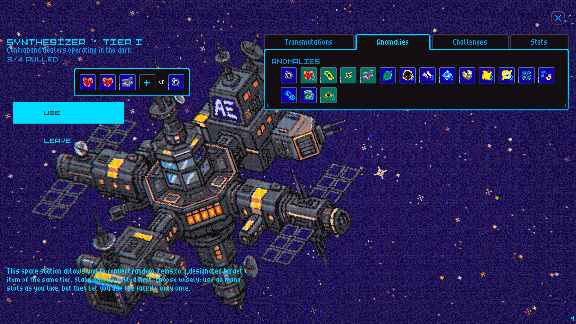 Synthesizer stations allow converting perks to more desirable ones